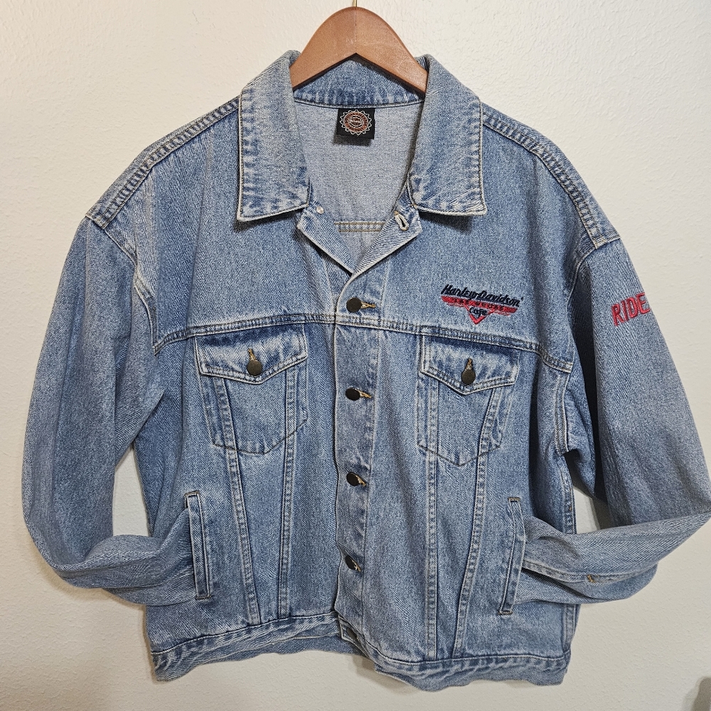 Vintage Harley Davidson Denim Jacket
